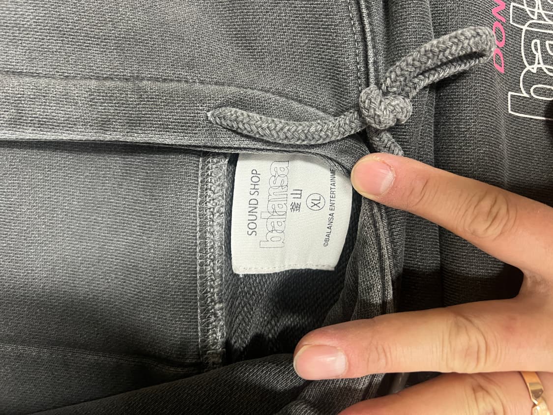 노티드 x 발란사 피그먼트 후드 블랙 상품이미지5