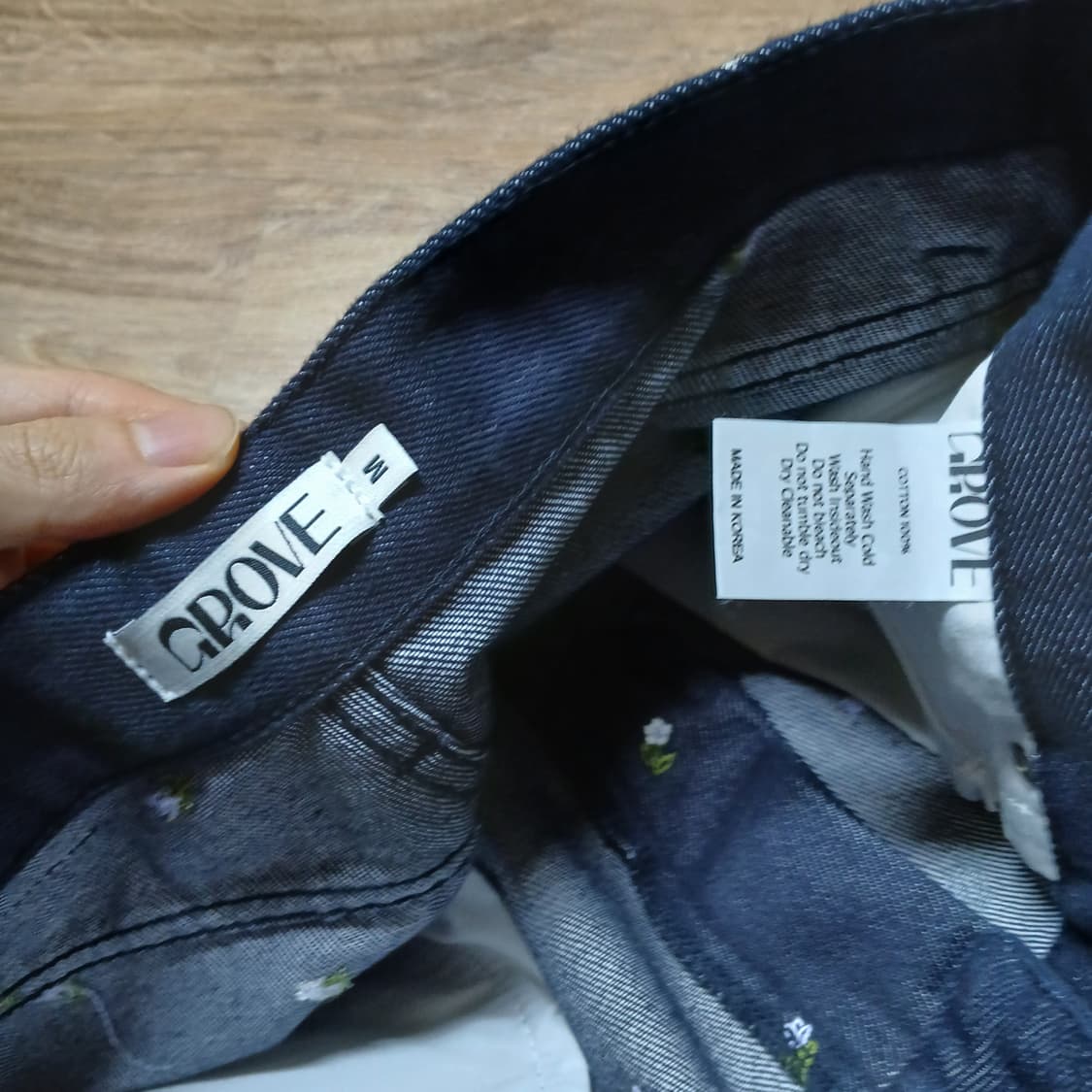 GROVE 차정원 그로브 꽃자수 데님 플라워 청바지 데님진 상품이미지10