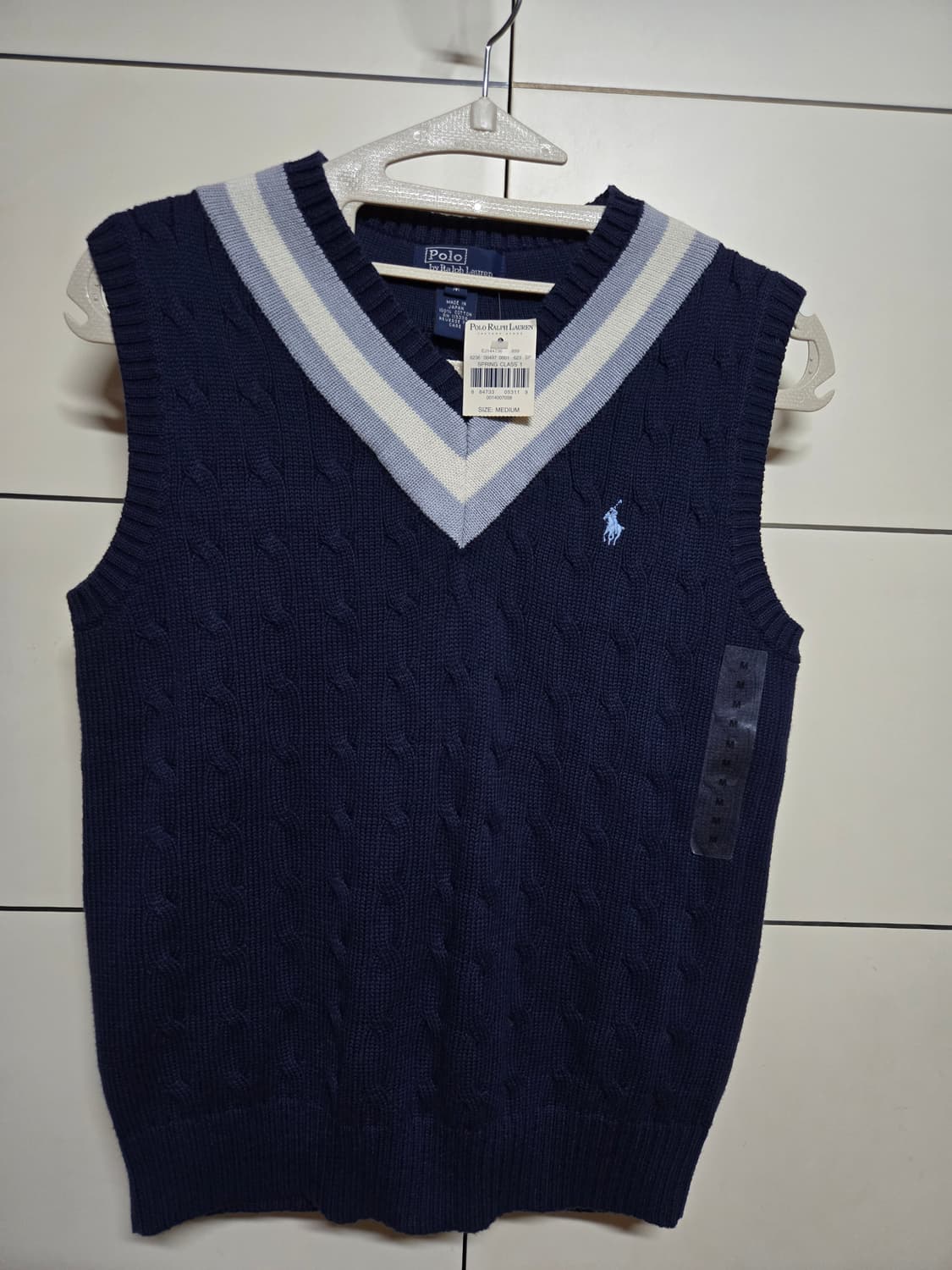 폴로랄프로렌 여성 코튼 케이블 니트 조끼(새상품) 상품이미지2