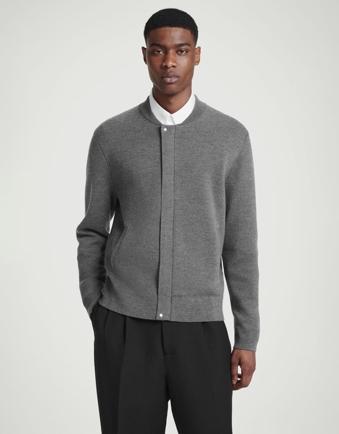 COS 남성 니트 울버머 가디건 자켓 (그레이, M/민트급) 상품이미지1