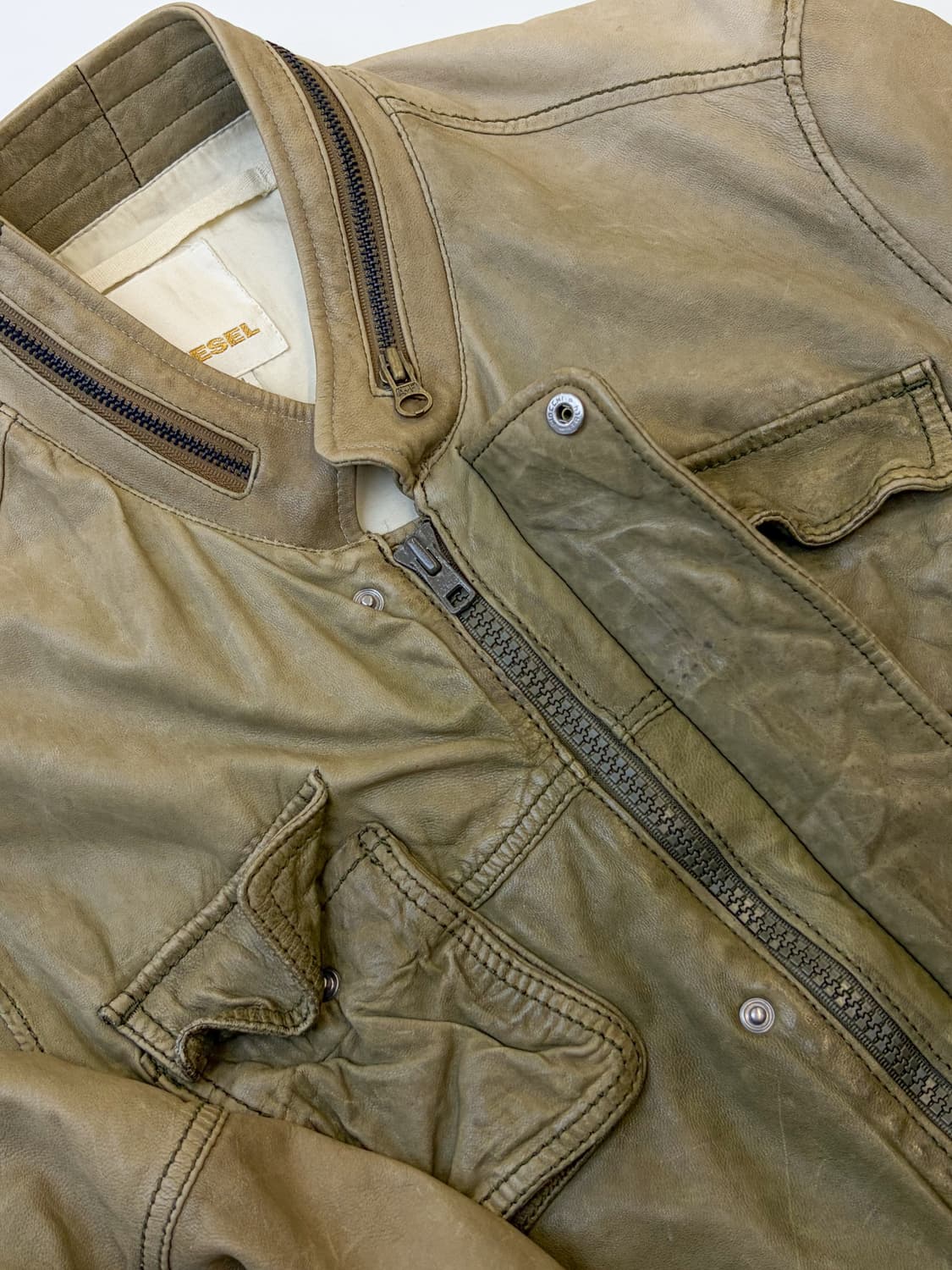 디젤 램 레더 필드 자켓 상품이미지4