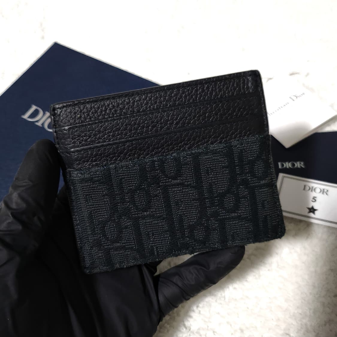 디올 오블리크 카드홀더 카드지갑 블랙 상품이미지3