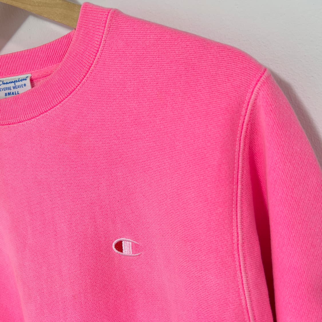 [L] 챔피온 리버스위브 맨투맨 핫핑크 상품이미지3