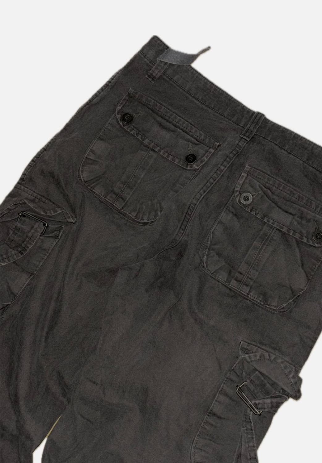 빈티지 본디지 디테일 고동색 브라운 와이드 카고팬츠 상품이미지3