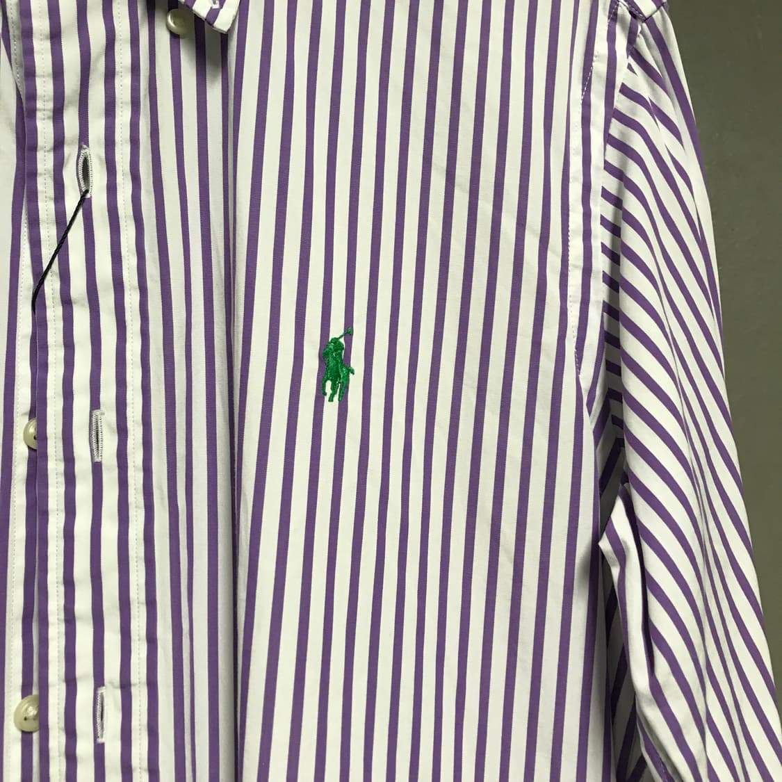 폴로 랄프로렌 스트라이프 셔츠 퍼플 S 상품이미지4