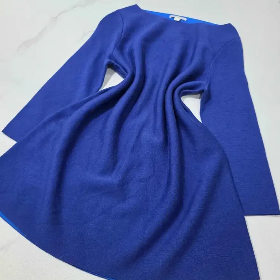 COS 코스 메리노 울 보트넥 니트 블루 55 상품이미지3