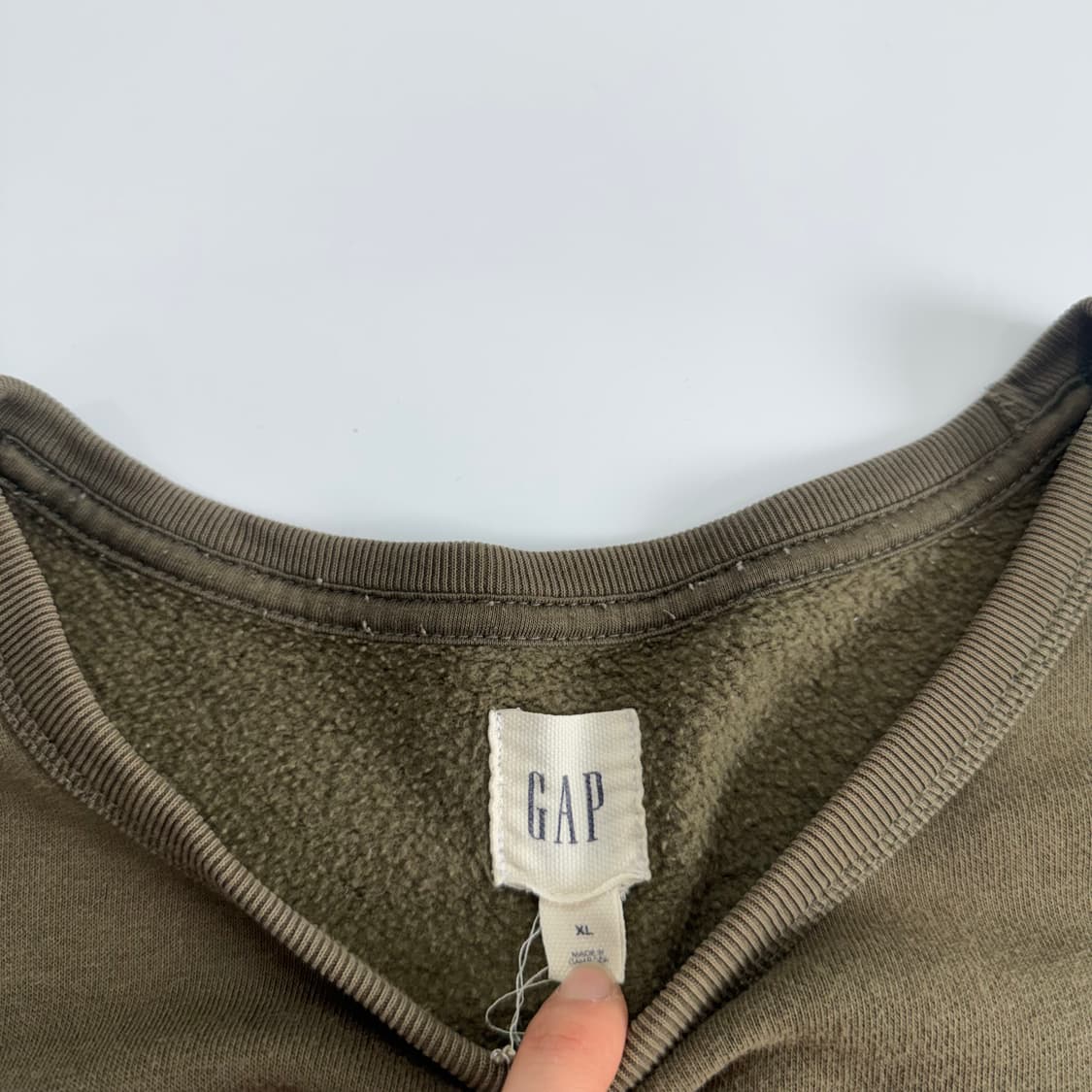 Gap 갭 아이보리 로고 카키 맨투맨 상품이미지5