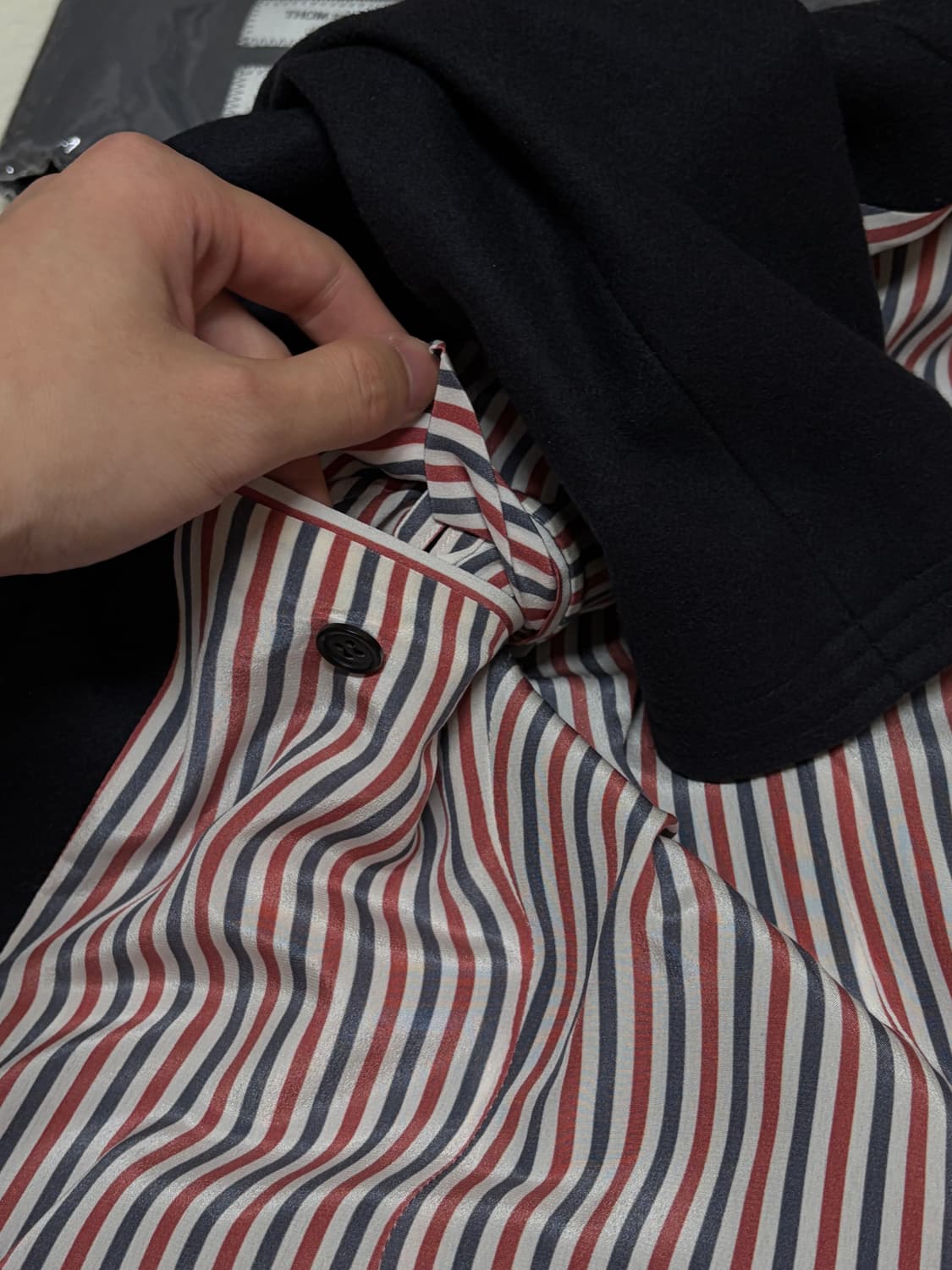 (새거급) 톰브라운 여성 캐시미어 금장 코트 38 상품이미지9