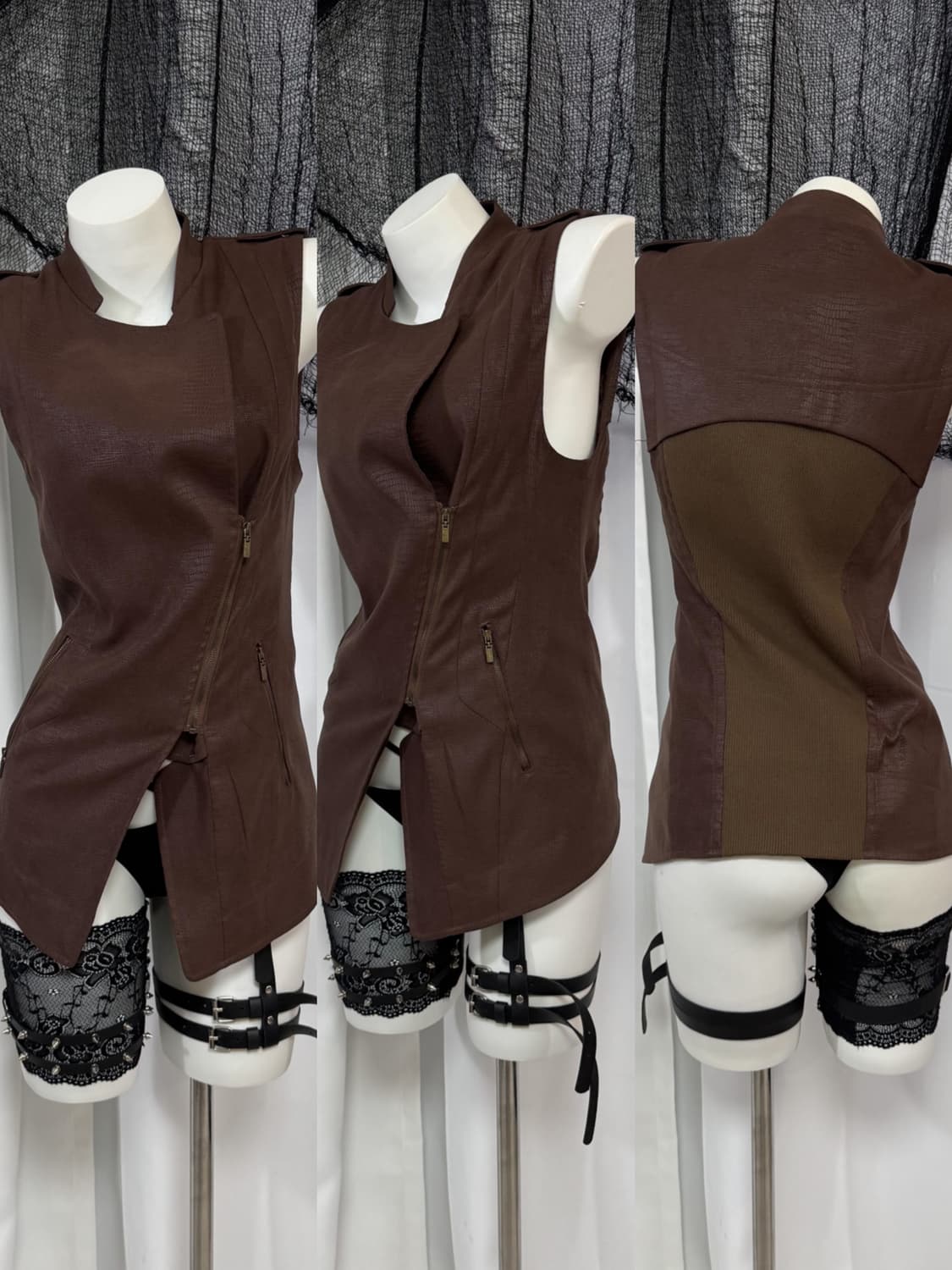 brown leather jacket 상품이미지1