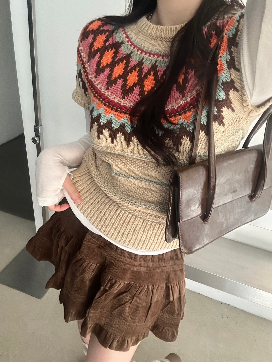 폴로 랄프로렌 에스닉 패턴 반팔 니트  상품이미지1