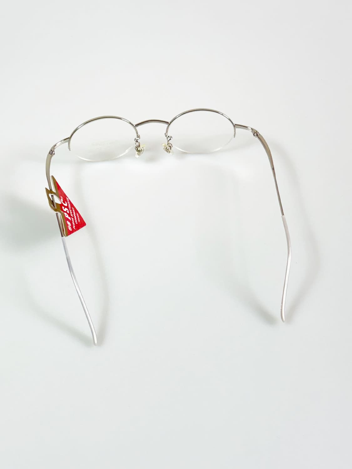 P.S.C FASHION 실버 오벌 반무테 메탈 빈티지 안경 상품이미지6