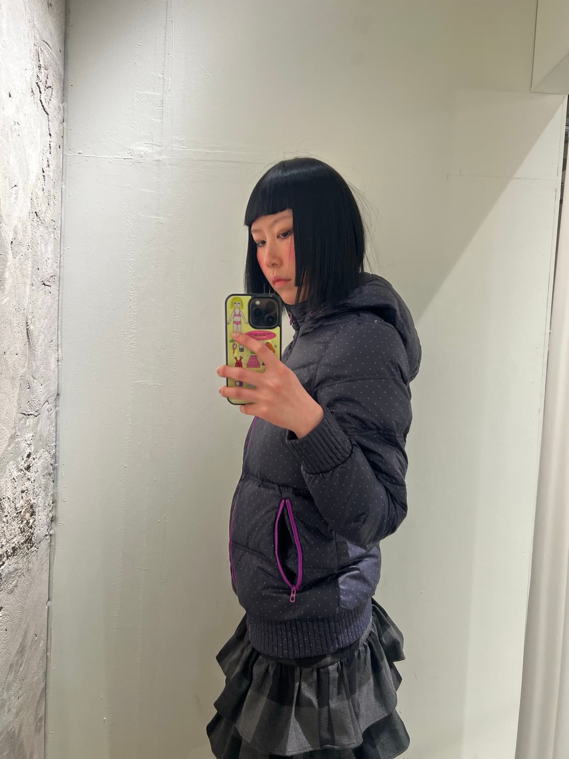 아디다스 퍼플 도트 후디 경량 집업 상품이미지4