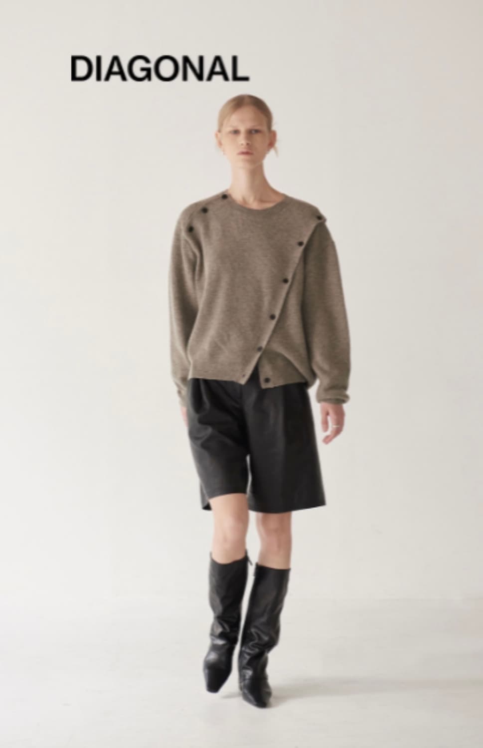 다이애그널 에코레더 버뮤다 팬츠 상품이미지2