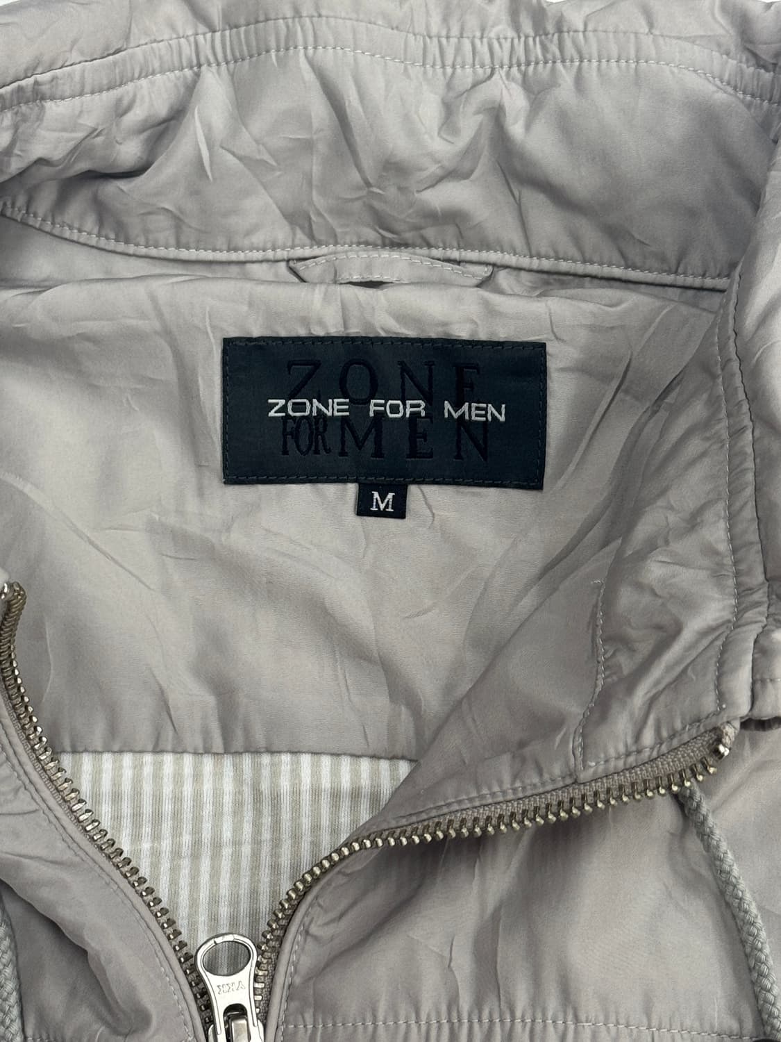 ZONE FOR MEN 후드 바람막이 그레이 아우터 봄버 자켓 오버핏 상품이미지5