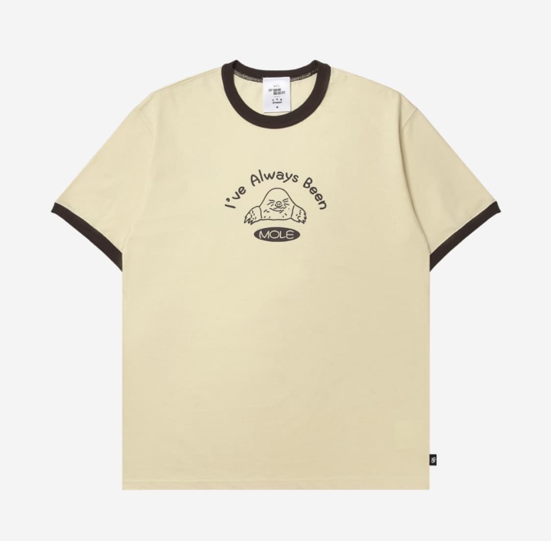 아이앱 스튜디오 x 이 별에 필요한 몰 링거 티셔츠 아이보리 브라운 상품이미지2