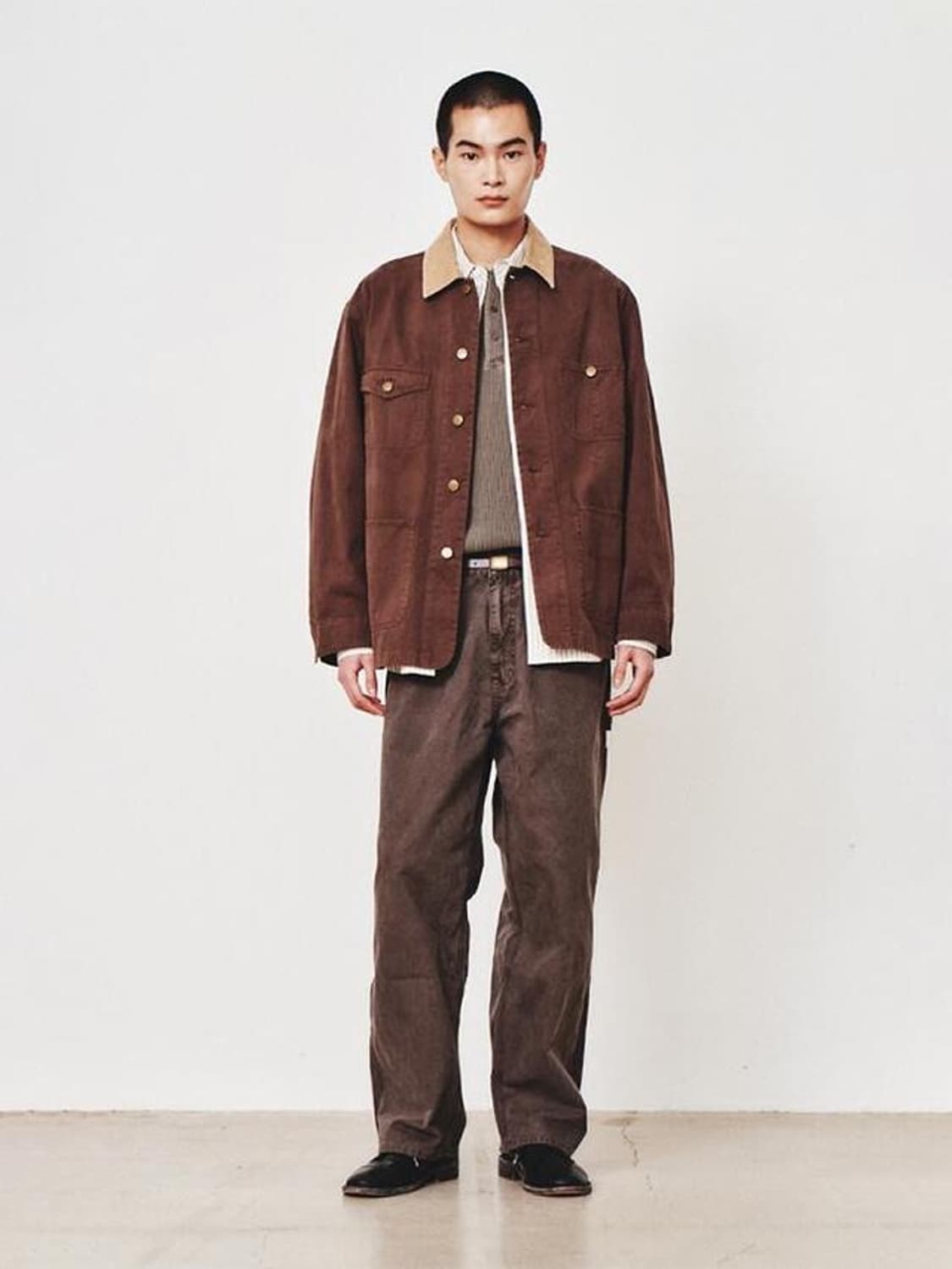 아트이프액츠 / 가먼트 워시드 초어자켓 빈티지 브라운 / XL 상품이미지3