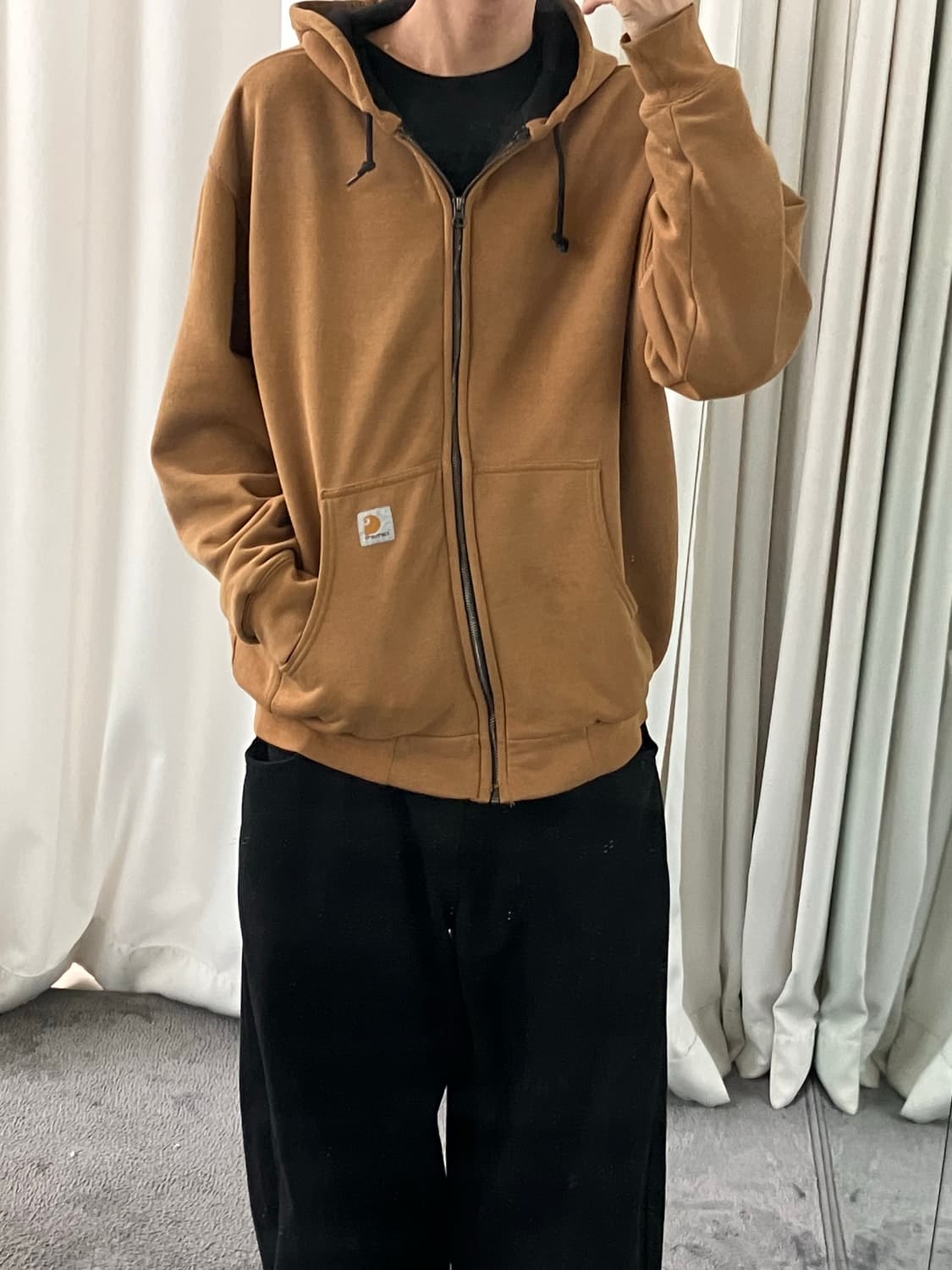 Carhartt 칼하트 브라운 써멀 후드집업 L 상품이미지8