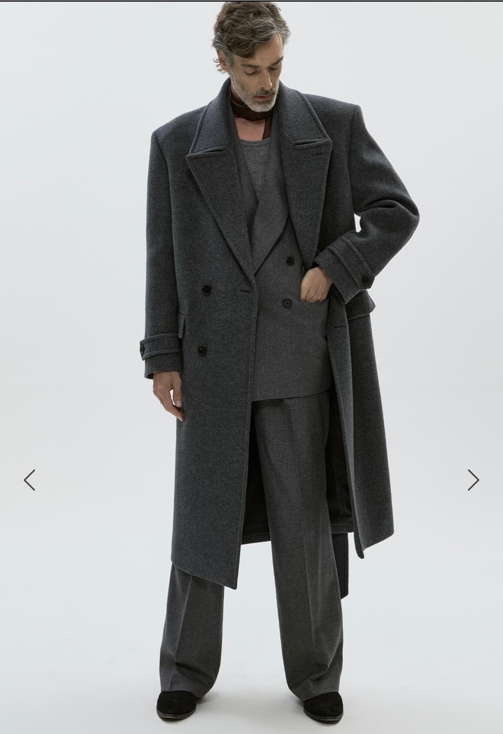 세비지 / 캐시미어 더블 브레스티드 벨티드 코트 / M 상품이미지2