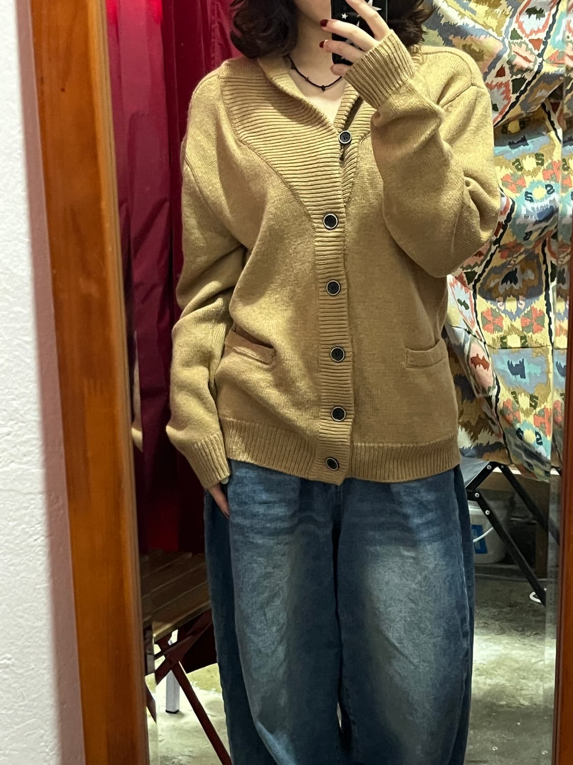Inherit 인헤릿 wool 70% 숄카라 가디건 상품이미지2