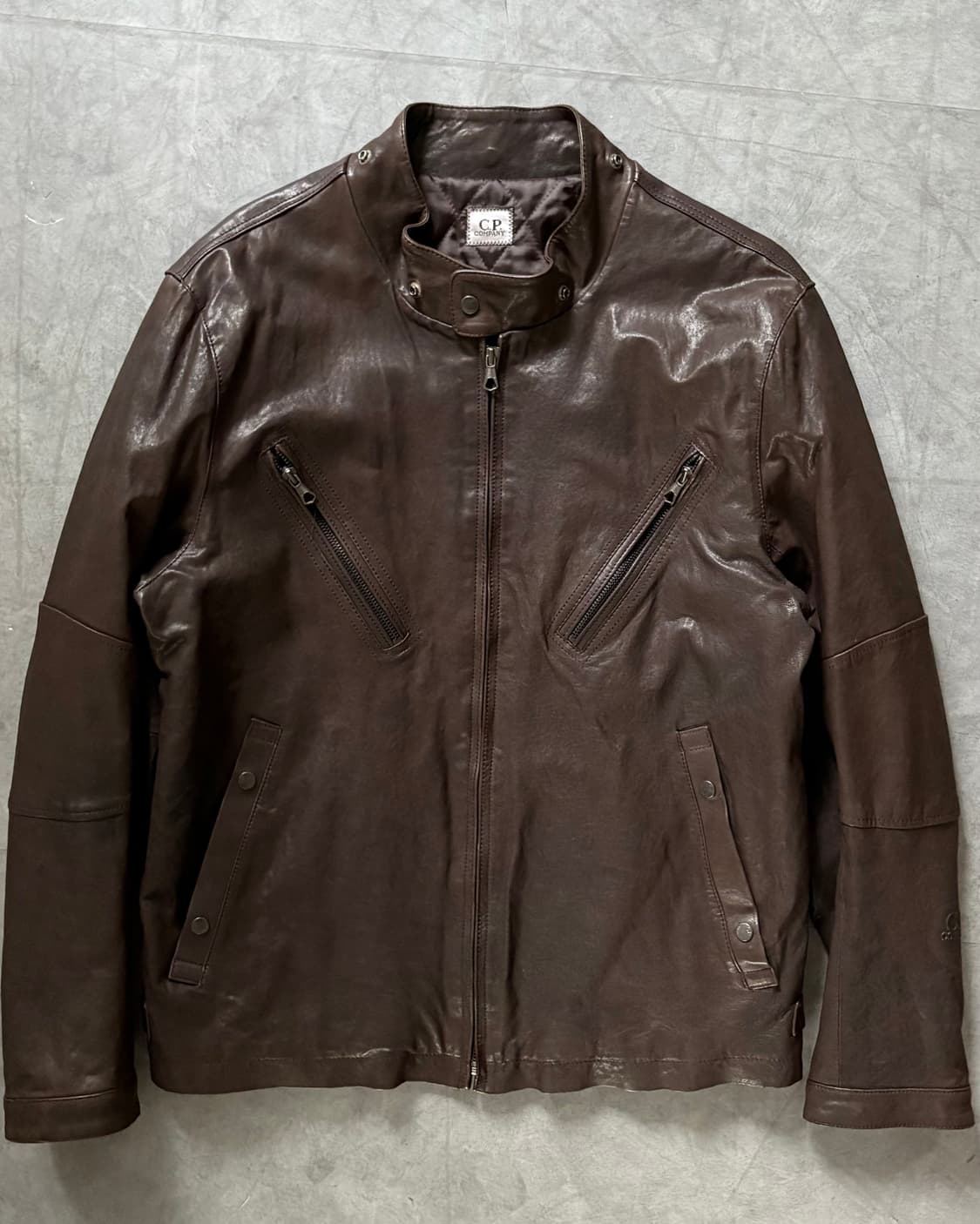 C.P company CP 씨피컴퍼니 브라운 양가죽 라이더 자켓 상품이미지1