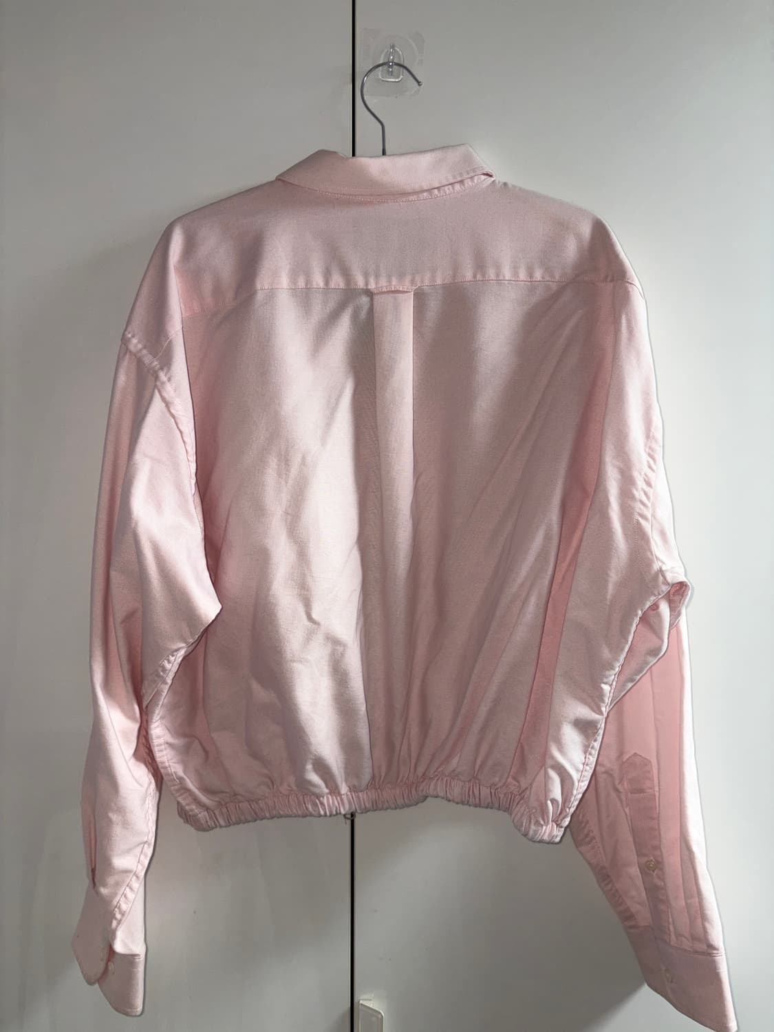 칼하트 핑크 셔츠 크롭 집업 상품이미지2