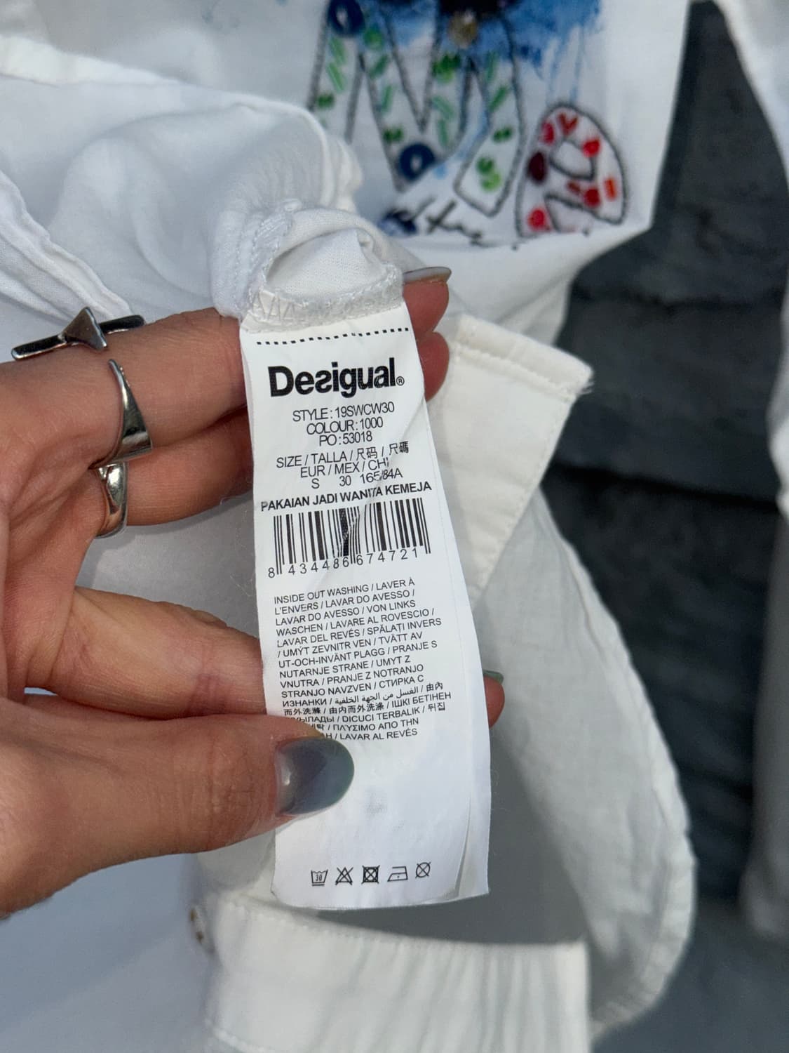 Desigual 데시구알 자수 비즈 셔츠 상품이미지7