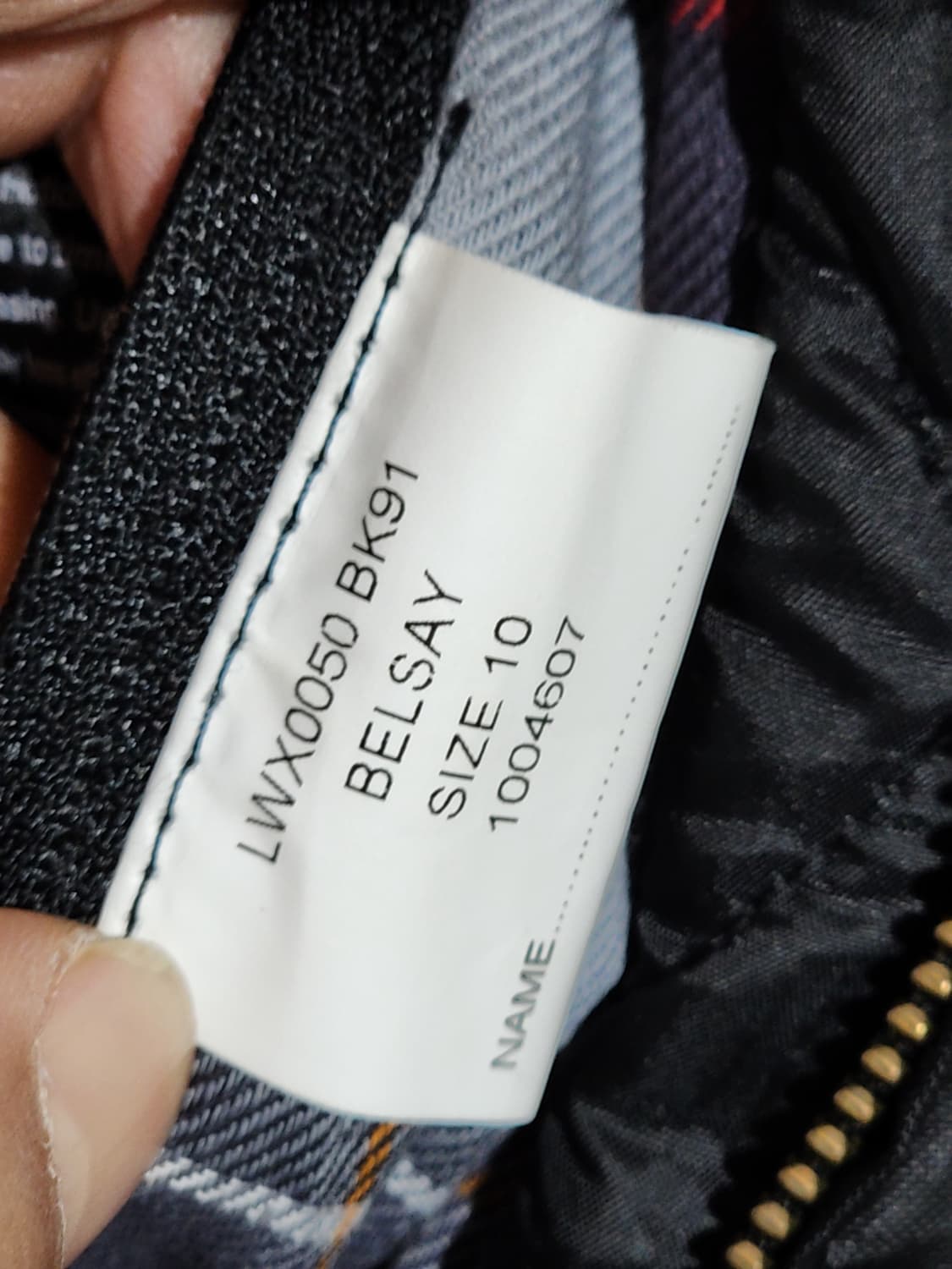 (M) 바버 벨세이 왁스자켓 블랙 BELSAY 왁싱점퍼 안감누빔  상품이미지5