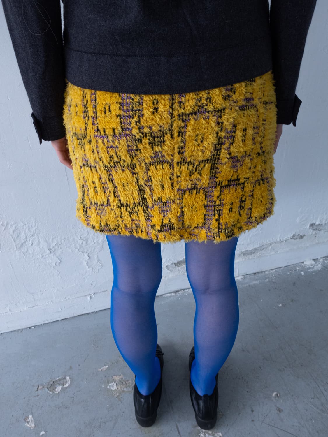 yellow vintage pattern mini skirt 상품이미지8