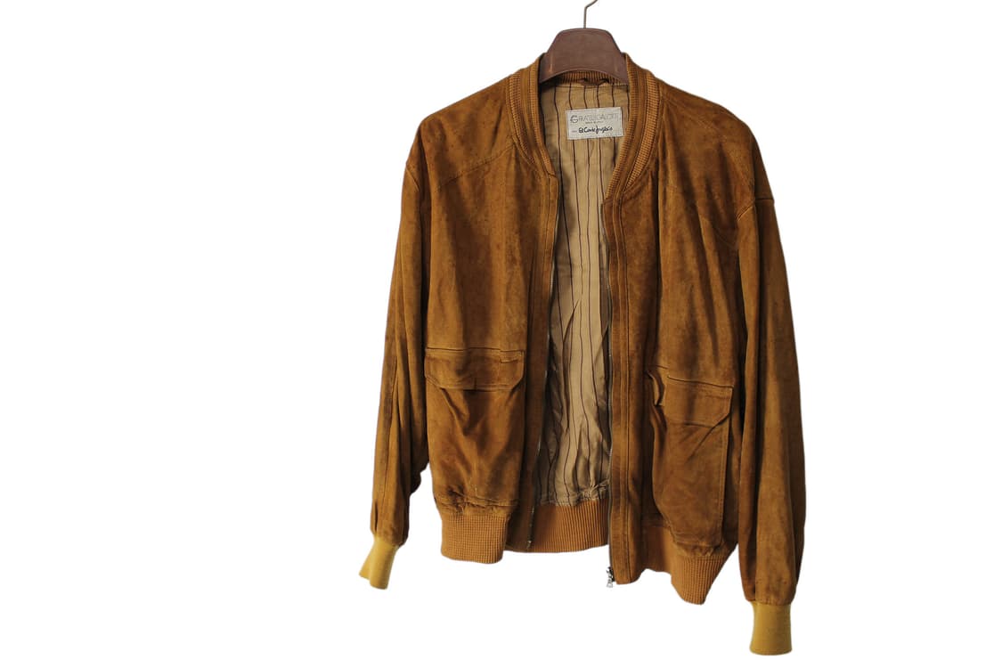1990s USA FRATELLI GALLOTTI 카우레더 스웨이드 자켓 상품이미지4