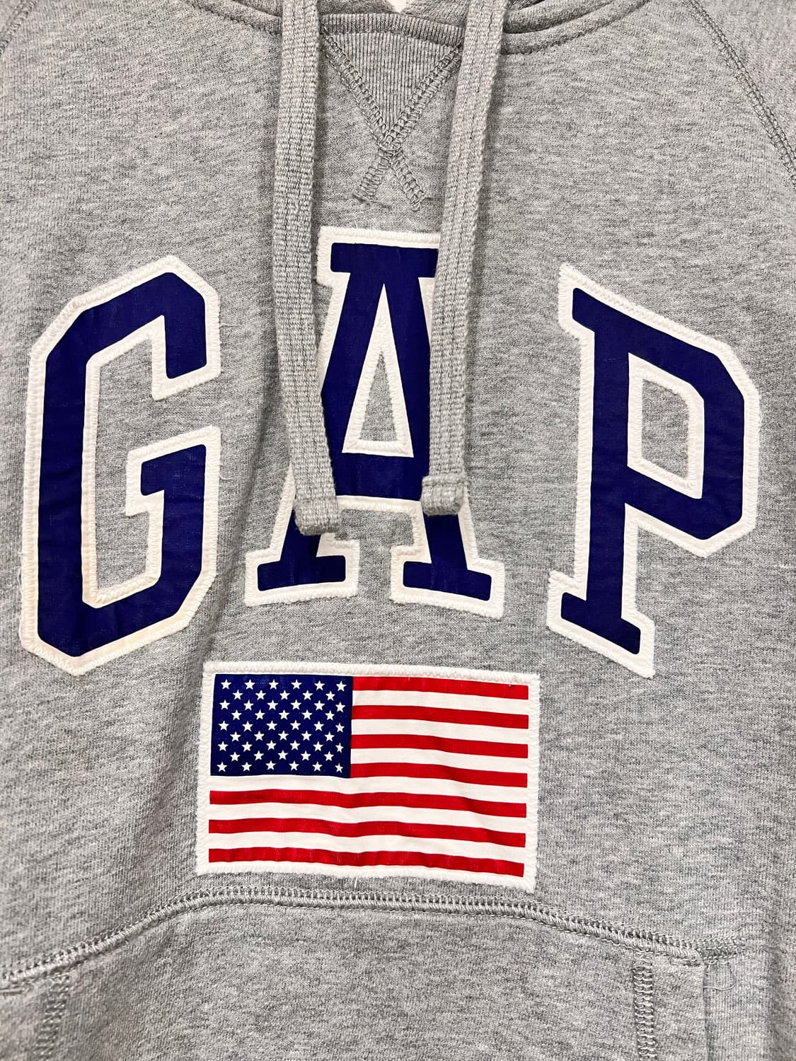 GAP 성조기 빅로고 후드티 95 그레이 상품이미지2