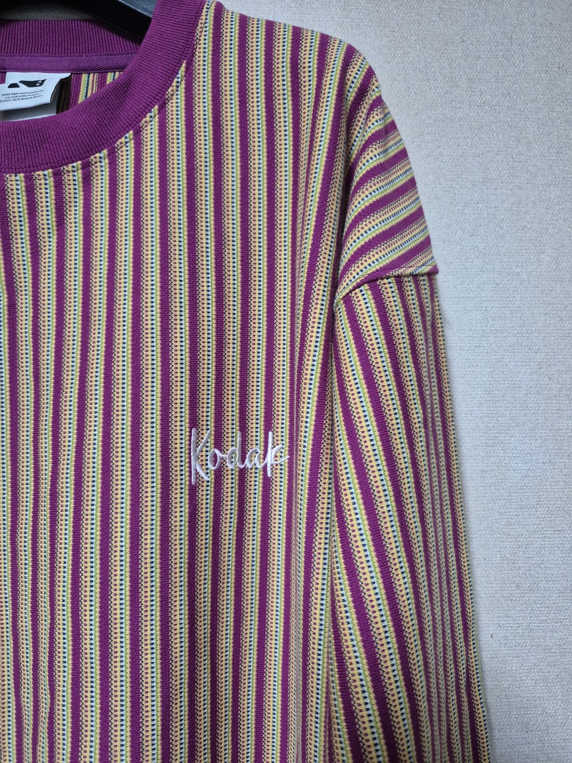 코닥 스트라이프 자카드 맨투맨 상품이미지3