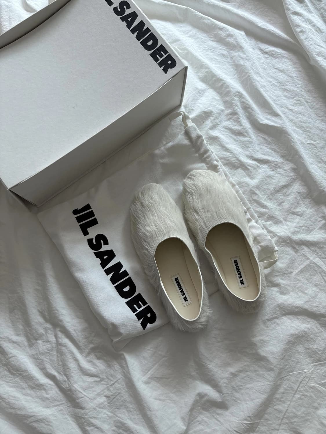 Jil sander 질샌더 카프 헤어 플랫 슬리퍼 상품이미지1
