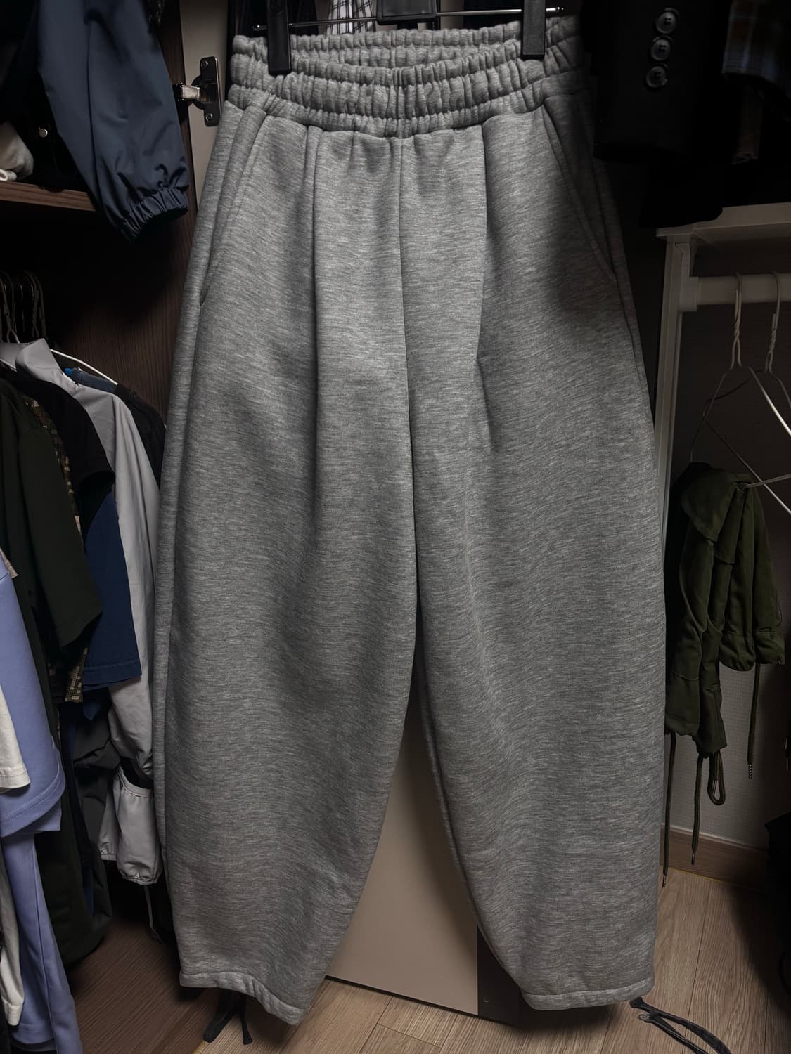 스켈리웩 벌룬핏 스웨트 팬츠 라이트그레이 [기모] 상품이미지3