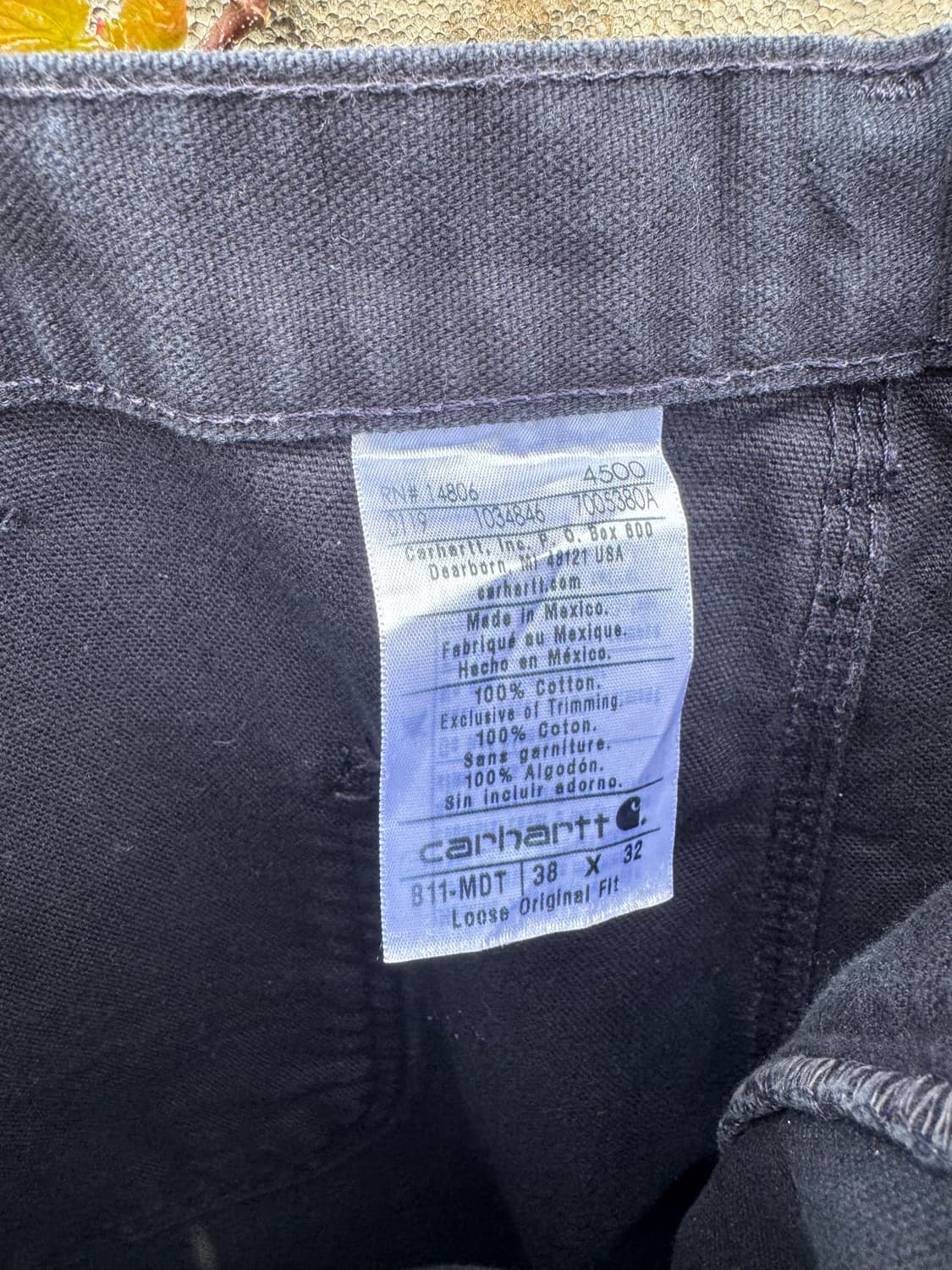 칼하트 빈티지 b11 mdt 네이비 카펜터 싱글니 워크 팬츠 38 상품이미지6