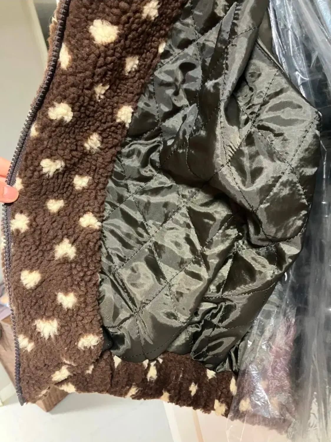 [wioe] 브라운 하트 덤블 집업 자켓 상품이미지6