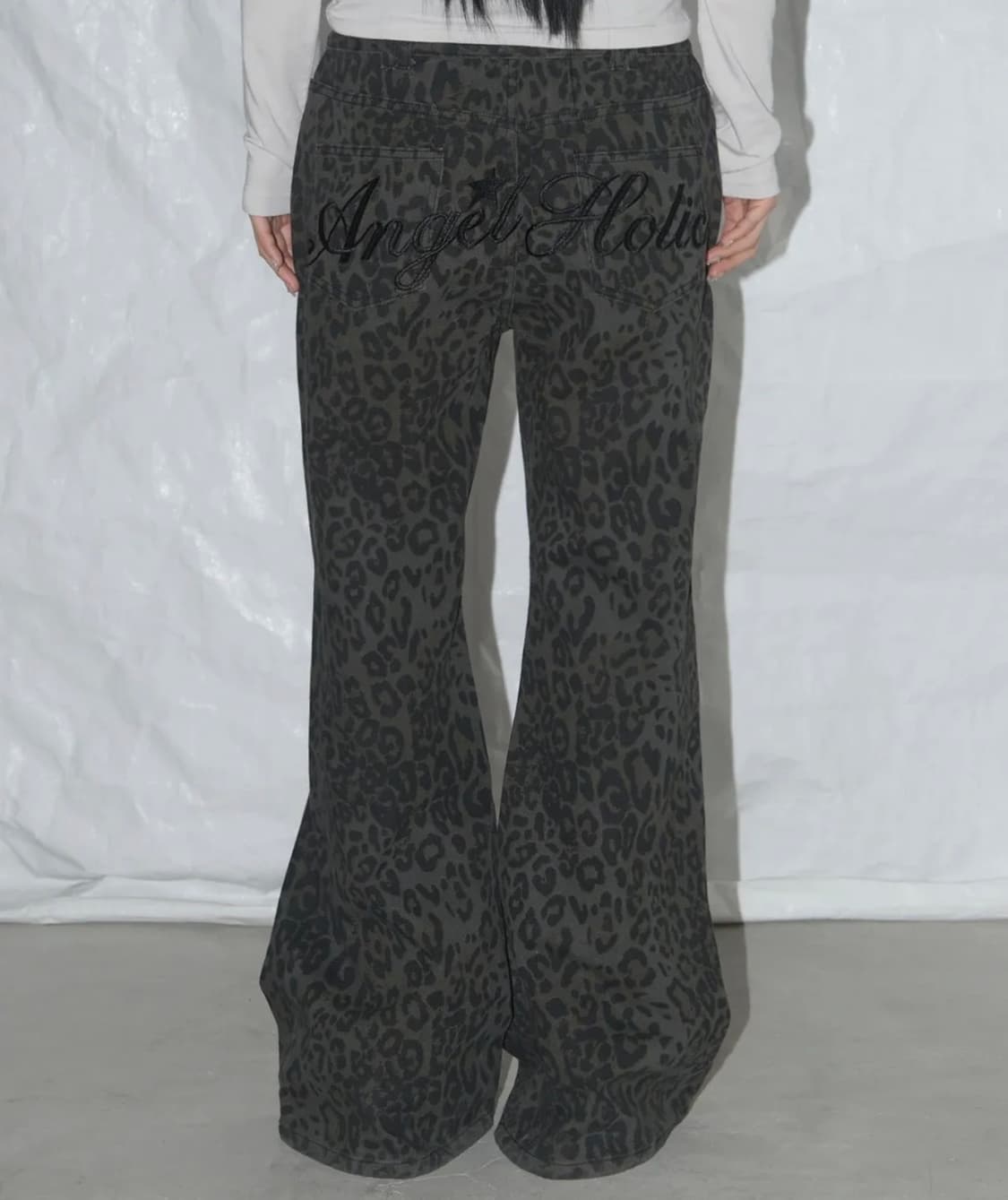 팬시클럽 레오파드 부츠컷 팬츠 (KHAKI GRAY) 상품이미지2