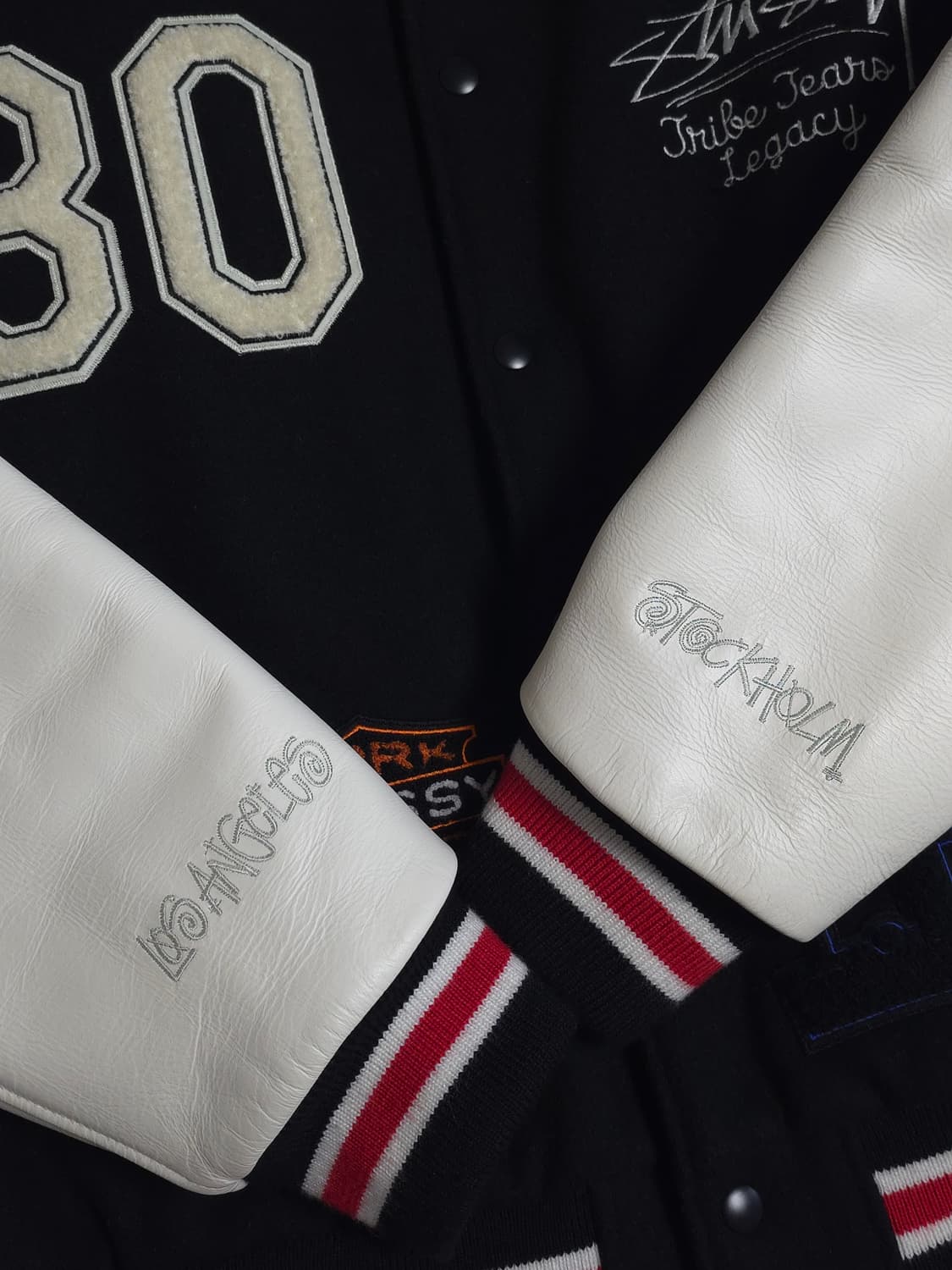 [XL] 스투시 아워레가시 데님티어스 TTL 바시티 자켓 블랙 상품이미지8