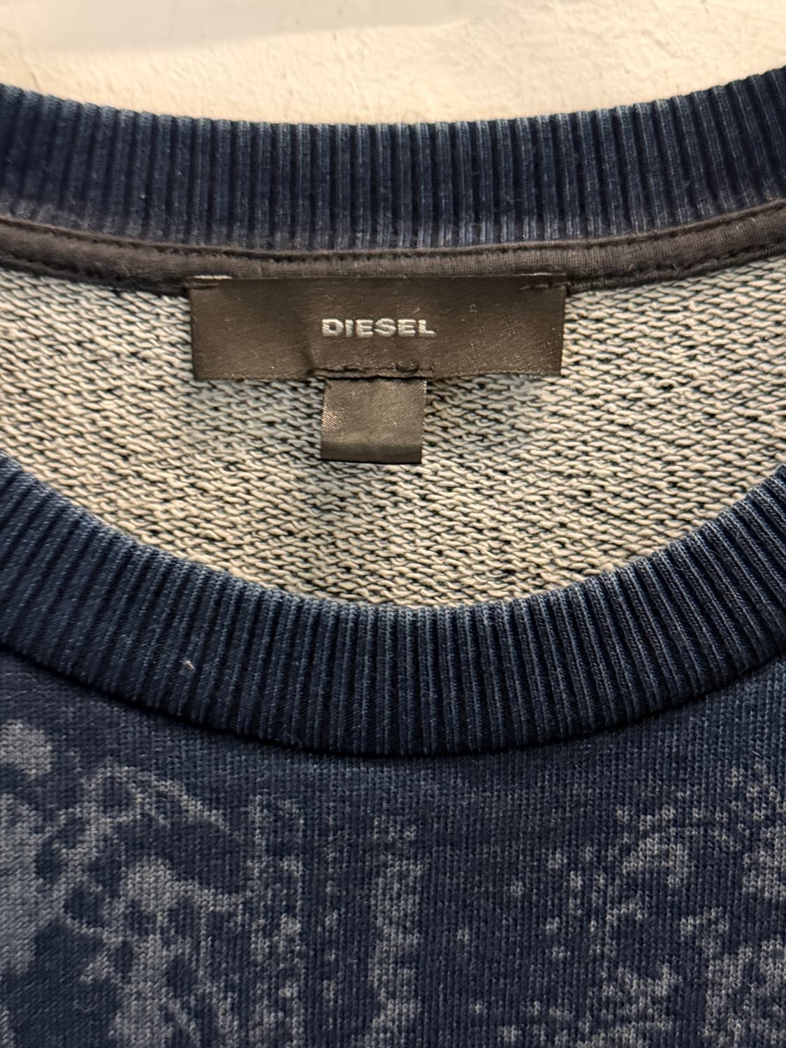 Diesel 블랙 패치워크 크루넥 스웨트 셔츠 M 상품이미지2