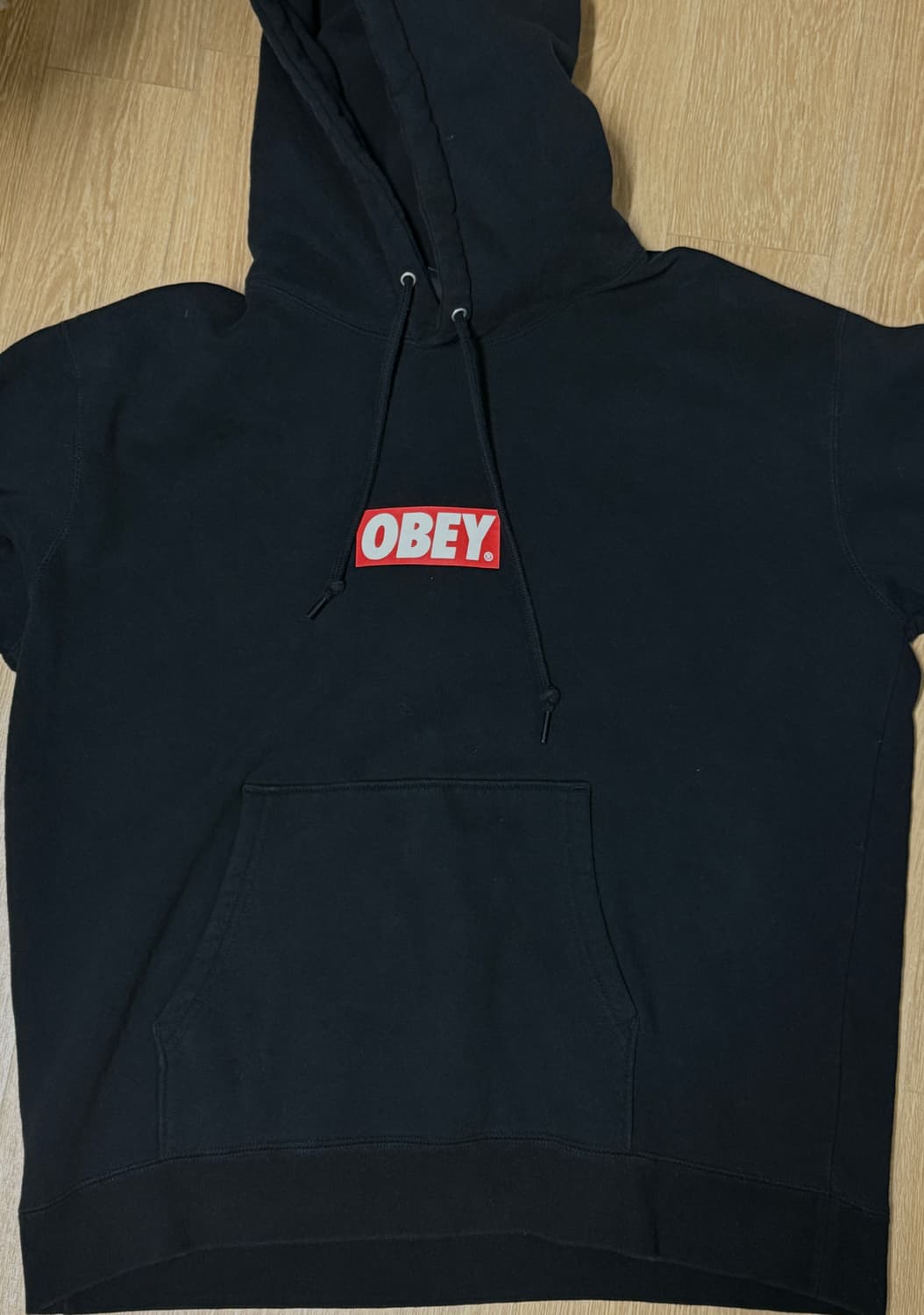 오베이 박스로고 후드티 L  상품이미지1