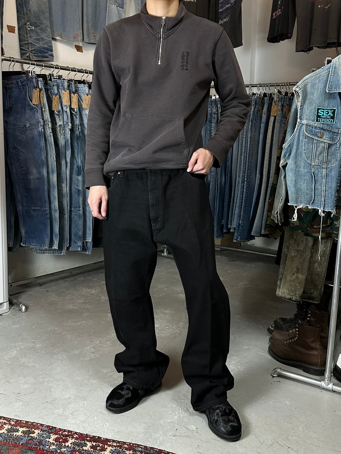 00's 빈티지 리바이스 517 블랙 플레어진 상품이미지4