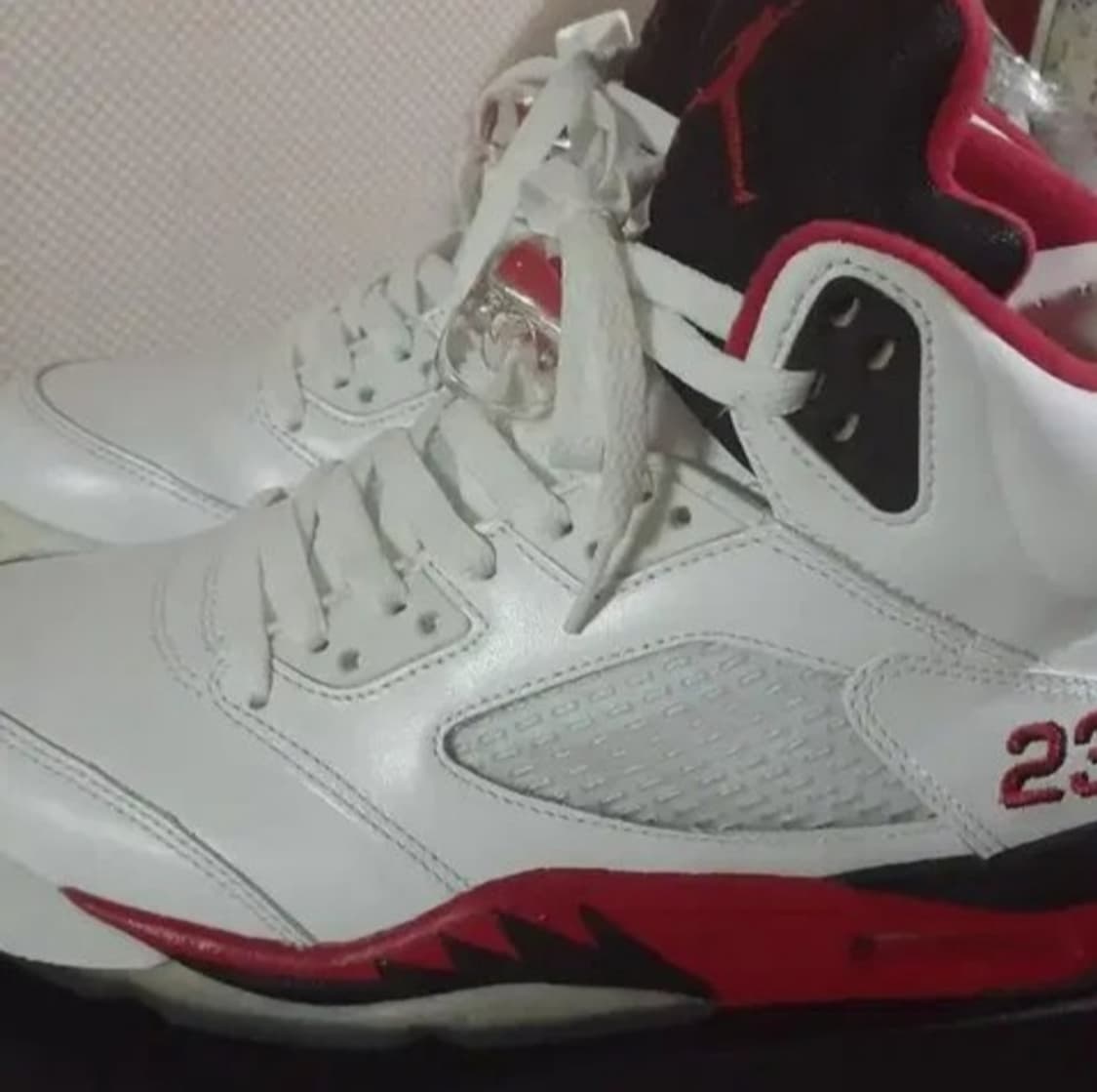 미착용 조던 5 레트로 파이어 레드 블랙 텅 2013  상품이미지2