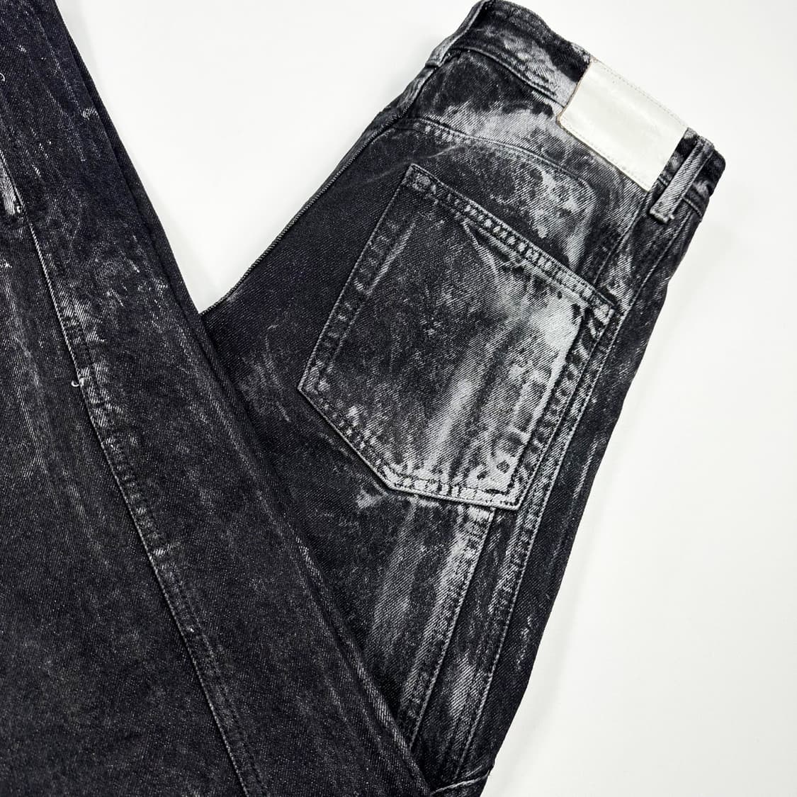 VTG 빈티지 흑청 워크 페인팅 데님 팬츠 (30인치) 상품이미지1