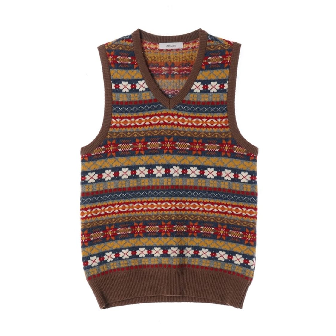 지오지아 페어아일 울 블렌드 니트 베스트 M 상품이미지1