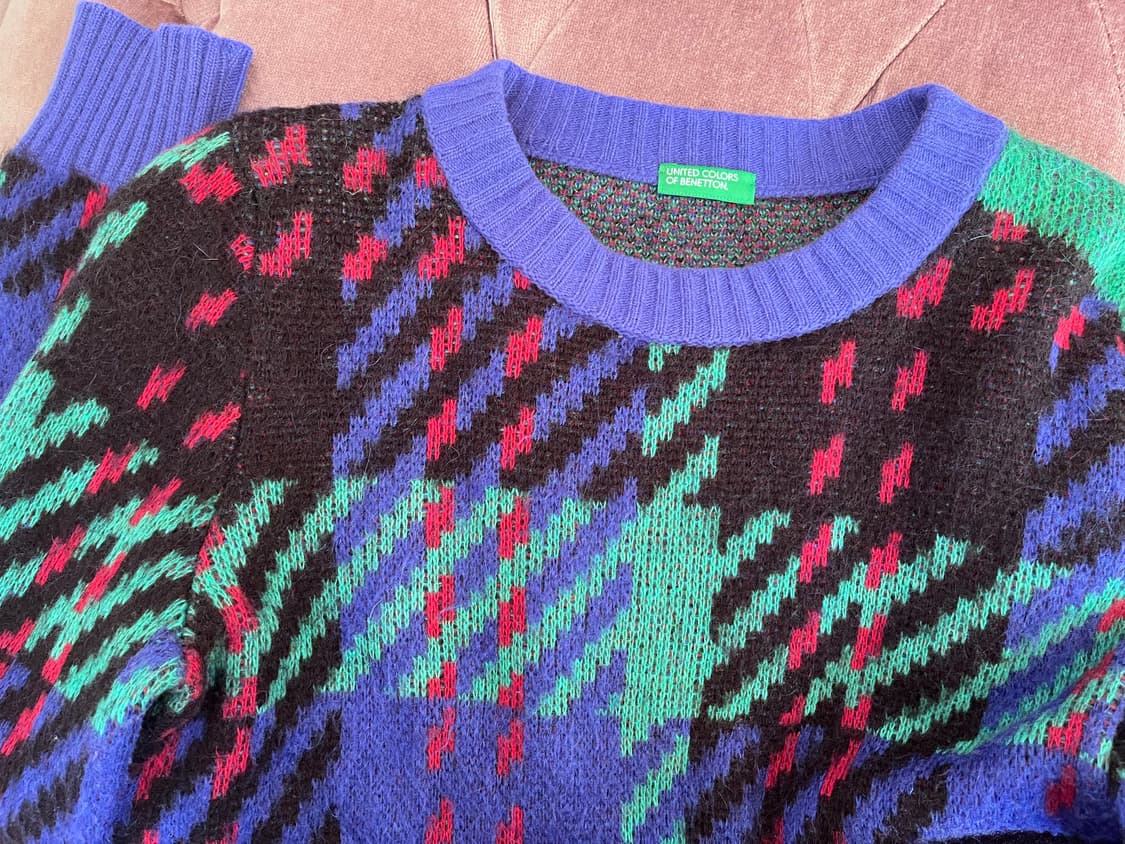 베네통 여성 패턴라운드니트 85-155사이즈 상품이미지6