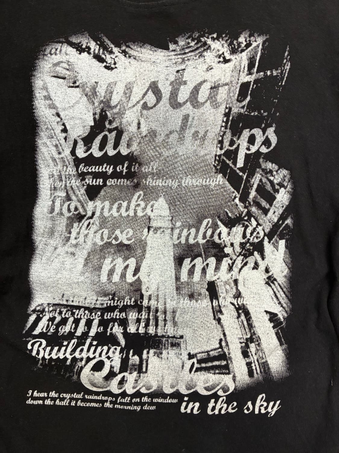 OS)Japanese vintage 여성 프린팅 반팔 티셔츠(구멍) 상품이미지3