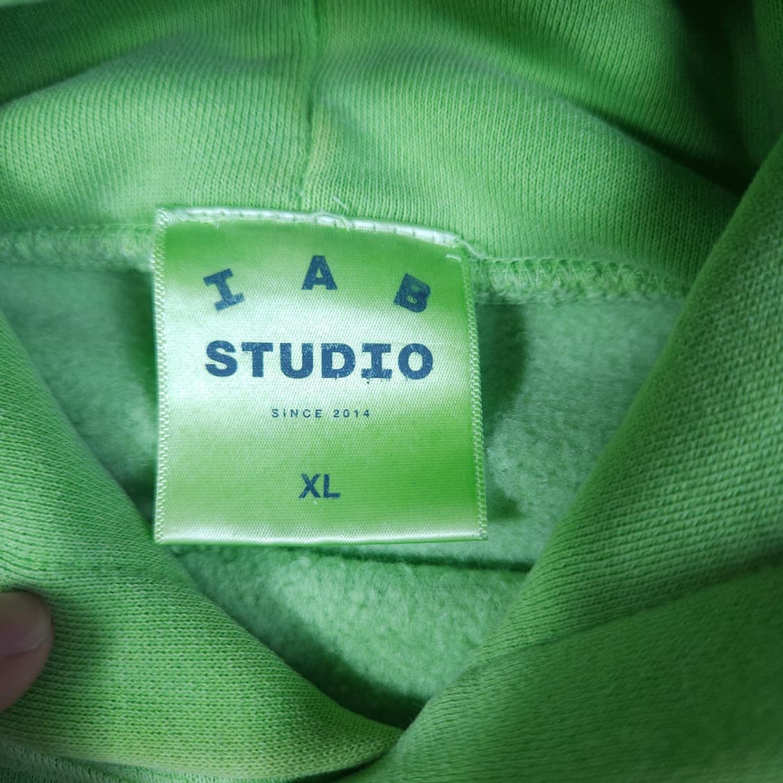 아이앱스튜디오 피그먼트 후드티 애플그린 상품이미지4