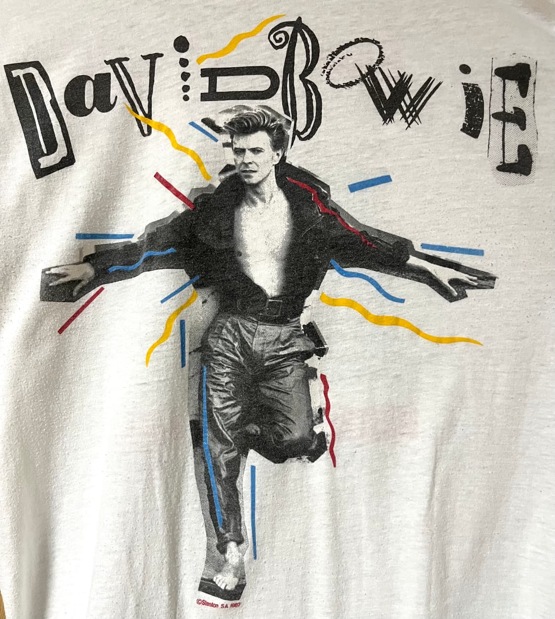 80s 밴드티 빈티지 반팔 티셔츠 / 데이비드 보위 david bowie 상품이미지3