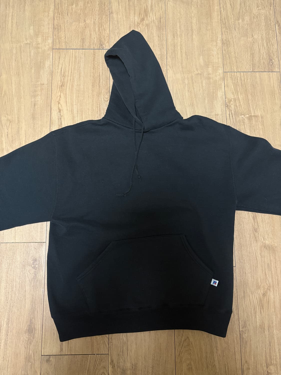 빈티지 러셀 후드티 블랙 상품이미지1