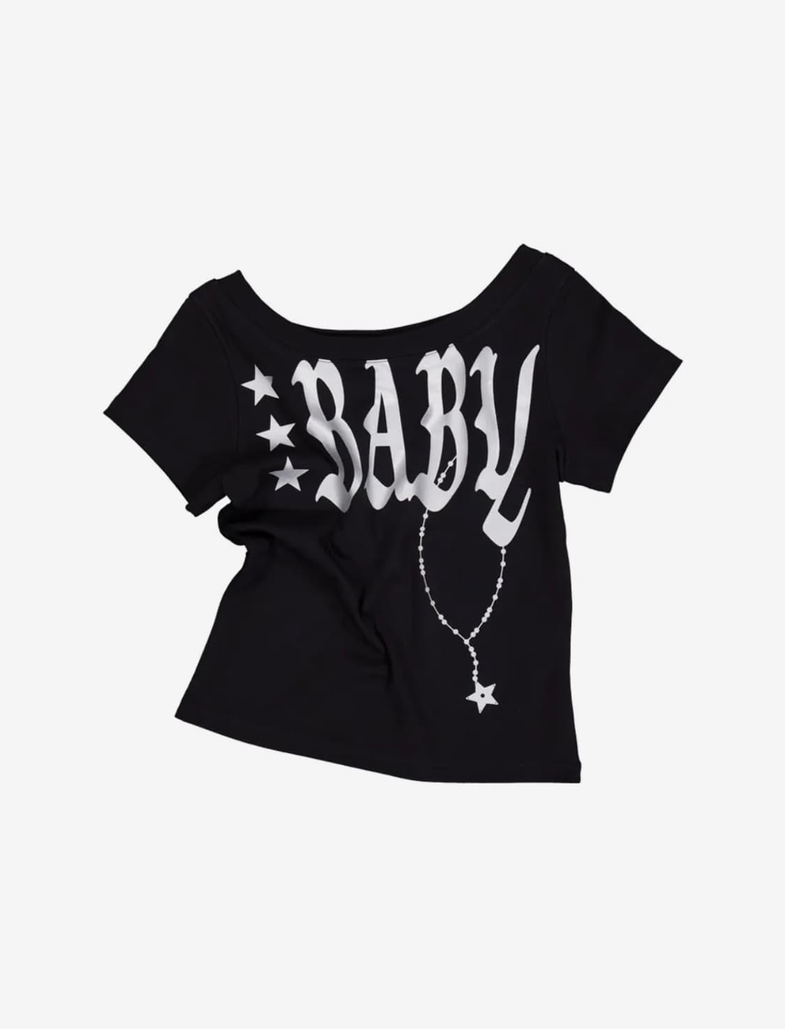 BABY WIDE NECK TOP / BLACK 상품이미지2