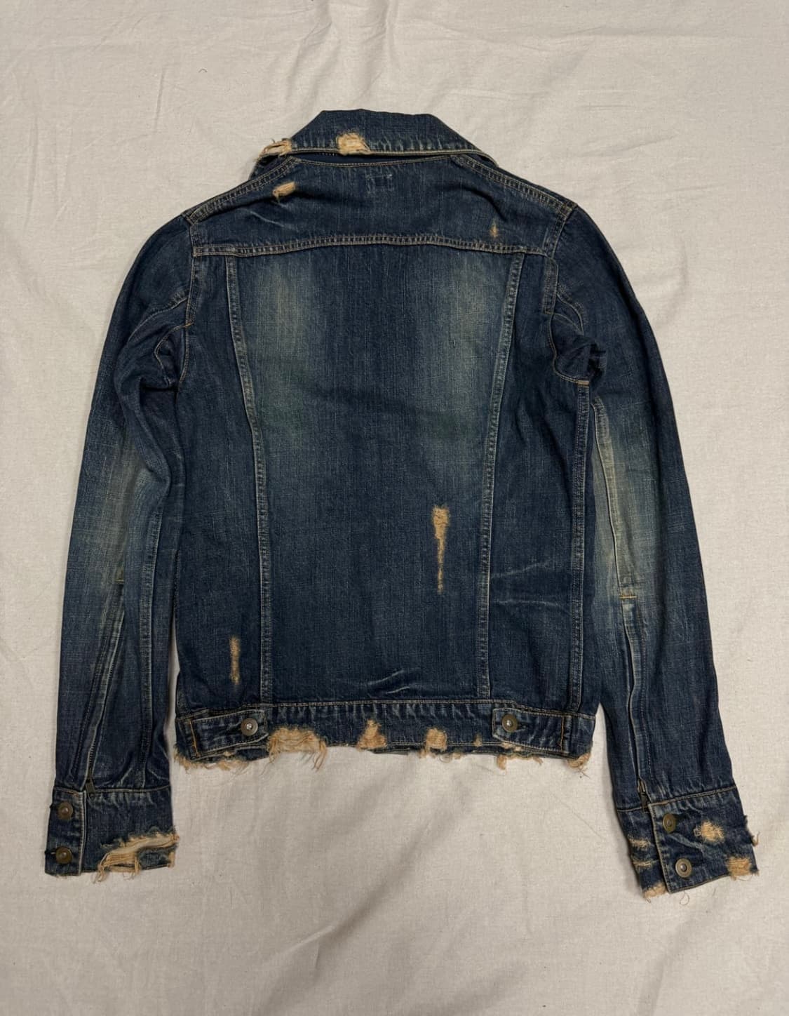 LGB 디스트로이드 지퍼 데님 자켓 상품이미지2